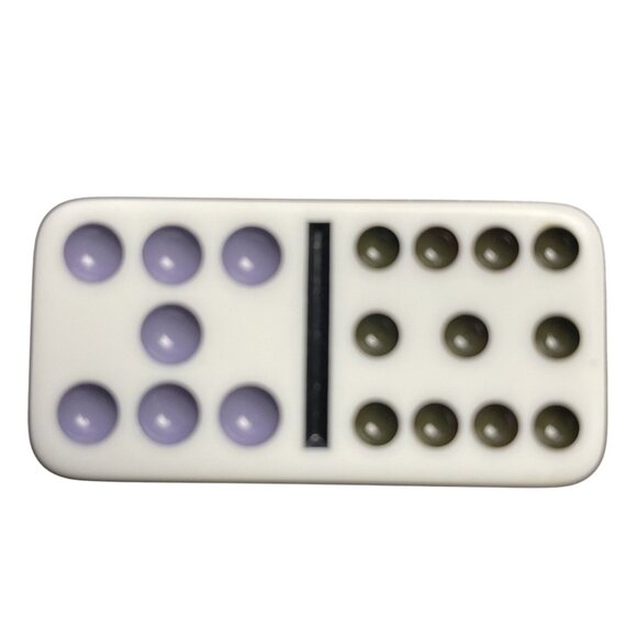 Double Twelve Dominoes Replacement Tile 7 11 Color Dot mq - Picture 1 of 3
